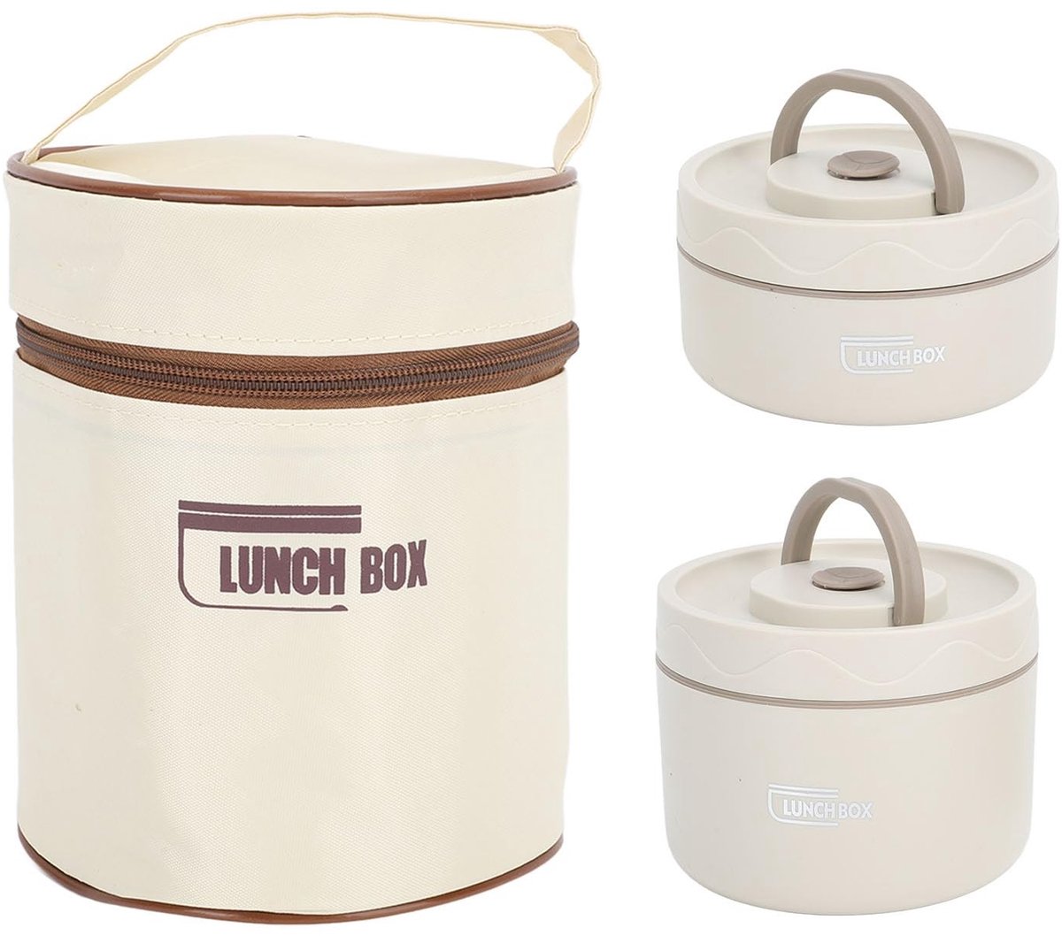 Geïsoleerde Lunchcontainer - Lekvrij en rond - Inclusief deksel en tas