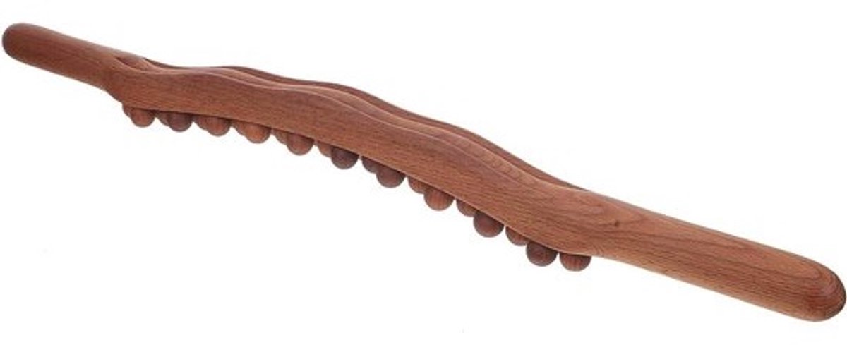 Houten Massage Stick - Massage Roller - Ontspanning Bevorderen - Handgepolijst Oppervlak - 58 cm - Bruin