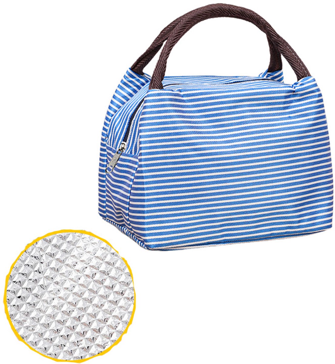 lunchtas-lunchtas koeltas- Draagbare Koeltas- Geïsoleerde Lunch Tas-lunchtas kinderen -lunchtas volwassenen- Geïsoleerde tas -Thermal Bag - Kleine Lunchkoeler- Unisex- Oxford Stof- Voor Picknicks, Kamperen, Werk, Het Dagelijks Leven-Koningsblauw