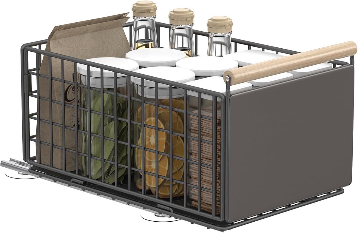 Zelfklevende lade-organizer voor de keuken, kastopberger en opbergruimte voor keukengerei en accessoires