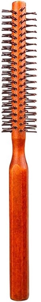 Kleine Ronde Borstel - Stylingborstel Mini - Haar Volume Creëren - Antislip Houten Handvat - 21 cm - Niet gespecificeerd