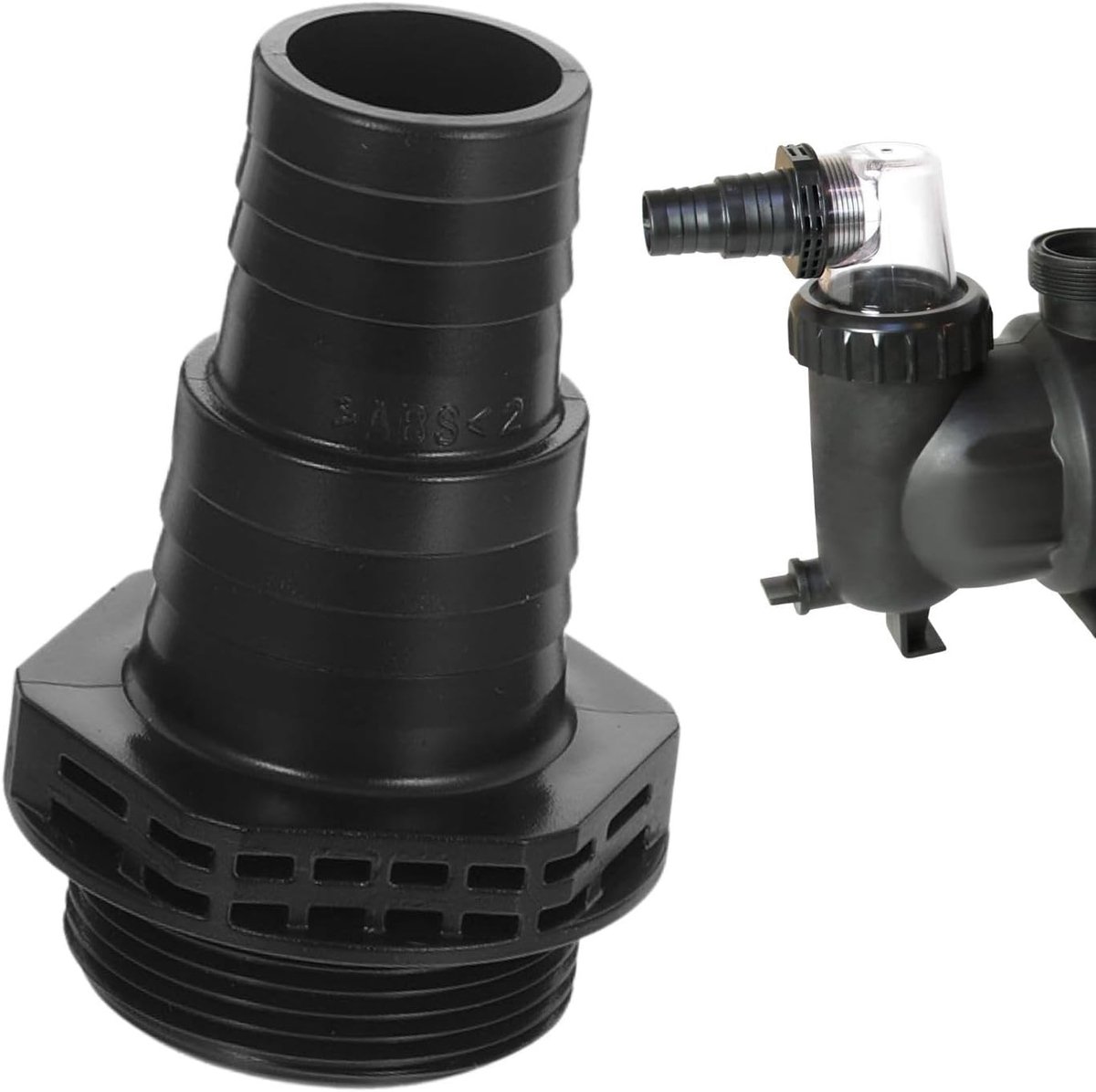 Vervangende Schroefaansluiting 32/38mm, Onderdeel voor Zwembadpomp, Geschikt voor Zandfilter Systemen, Filterpomp Onderdelen, Compatibel met SPS100, SPS75, SPS50, SPS25