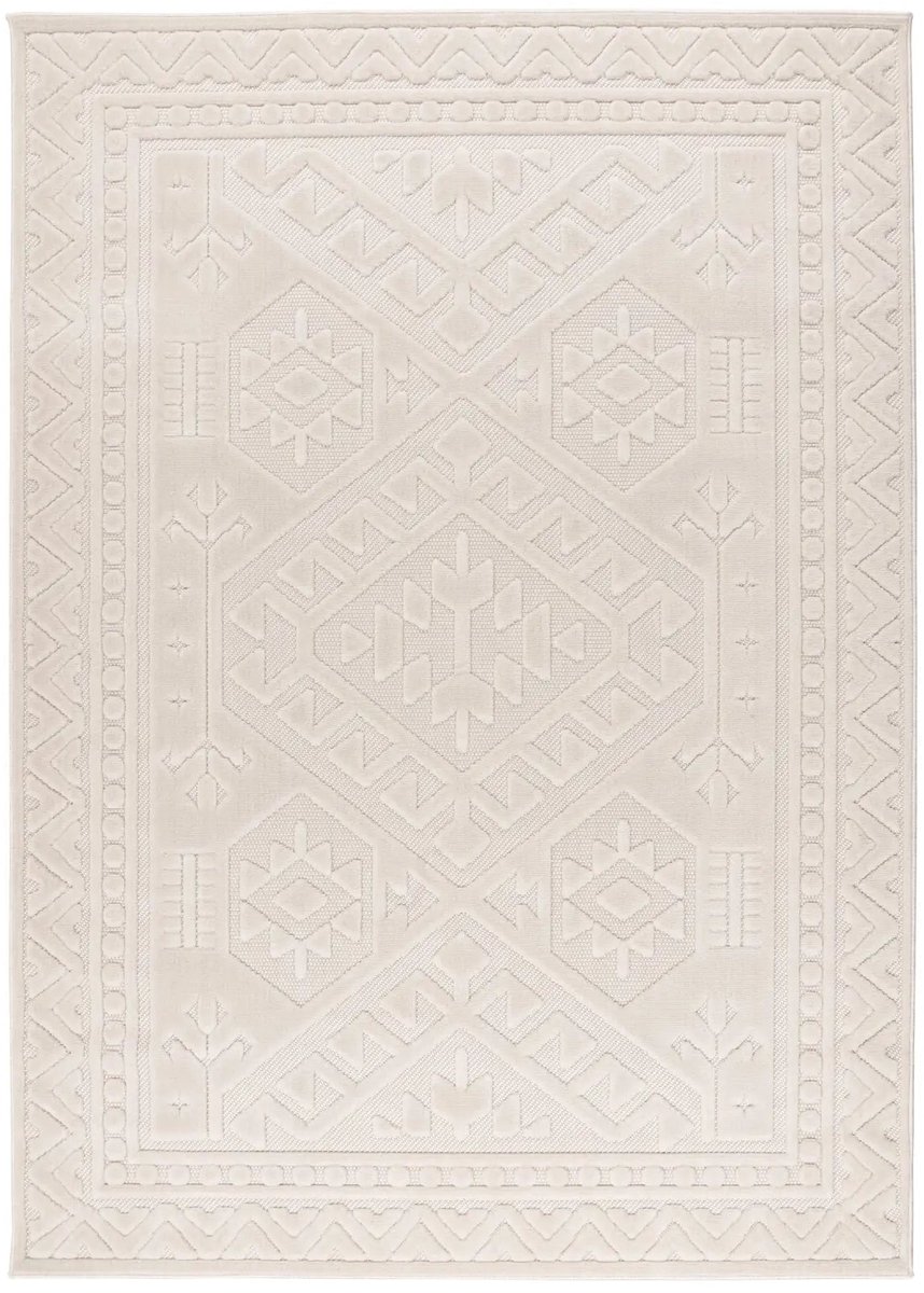 Dutch XXL Laagpolig Vloerkleed | Tapijt | Viva | Etnisch | Crème | 80x150 cm