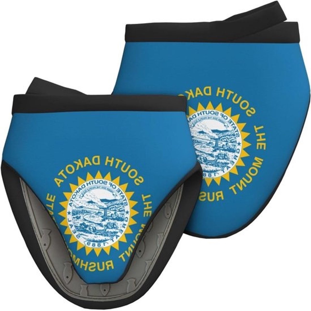 Ovenwanten Set - Keuken Handschoenen - Hete Voorwerpen Vangen - Anti-slip Siliconen - 2 stuks - South Dakota Vlag Print