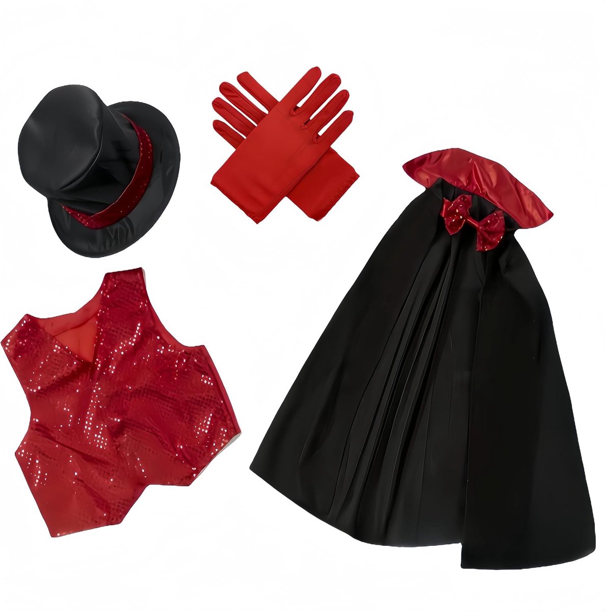 Magische Rollenspel Kostuum Set voor Kinderen - 5-delige Halloween Verkleedaccessoires voor Jongens en Meisjes (3-8 Jaar)
