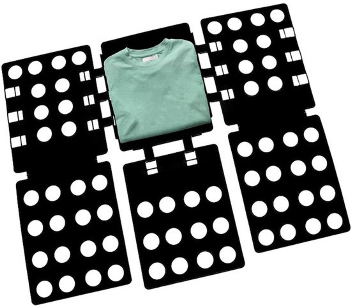 Kleding Vouwplank - Shirt Organizer - Kast Organiseren - Herbruikbaar PP Materiaal - 56 x 68 cm - Zwart