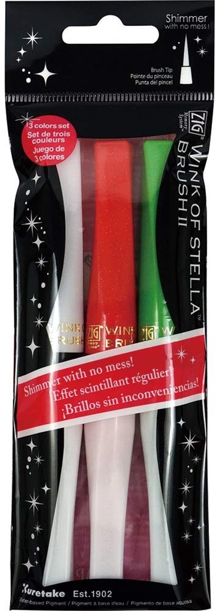 Stella Brush Marker Set - 3 kleuren met glitters