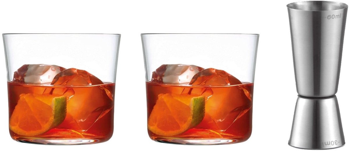 Negroni Cocktailset - 3-Delig - Inclusief Jigger