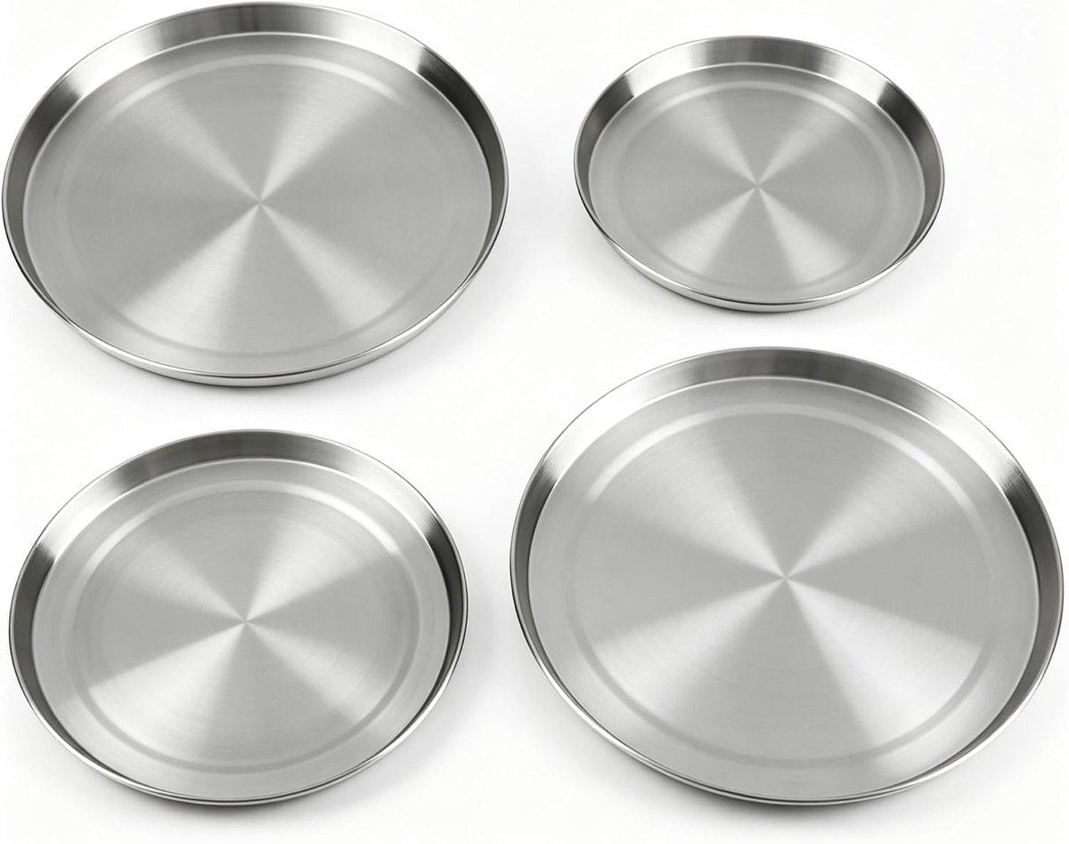 Roestvrijstalen Kookplaatafdekkingen voor Keuken – Kookbescherming en Decoratie, 4-delig Set voor Netjes Houden van Werkblad en Kookruimte