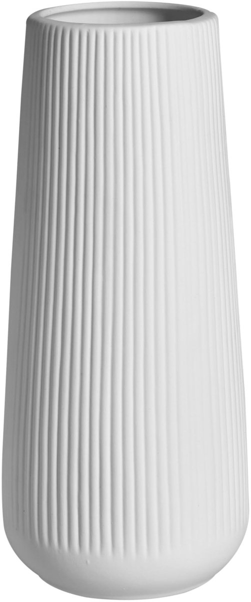 Ceramic Vaas - Conische Vorm met Ribbelpatroon