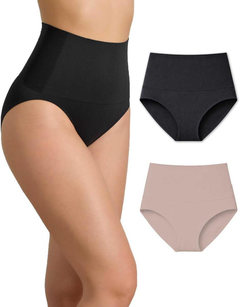 Shapewear Hoog Taille Onderbroek - Naadloos en Ademend - Zwart
