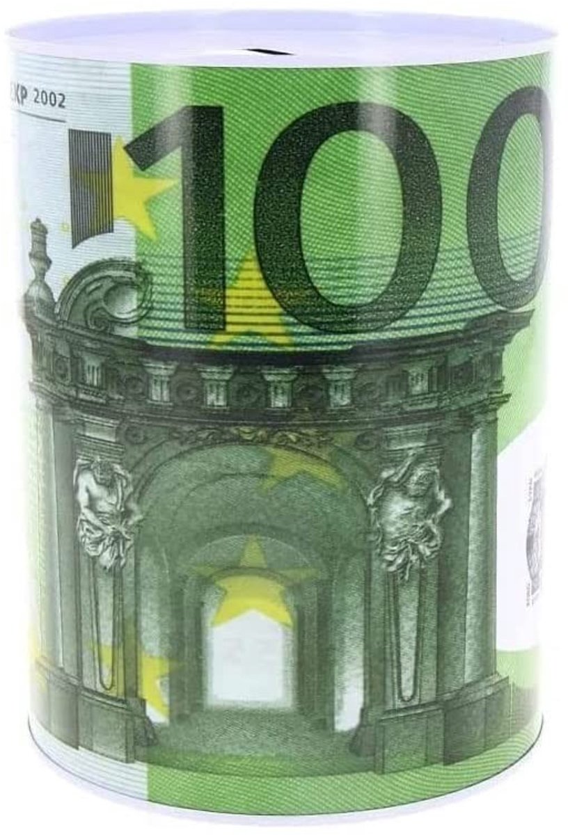 Vintage Spaarpot - Metalen Bank voor Munten en Briefjes