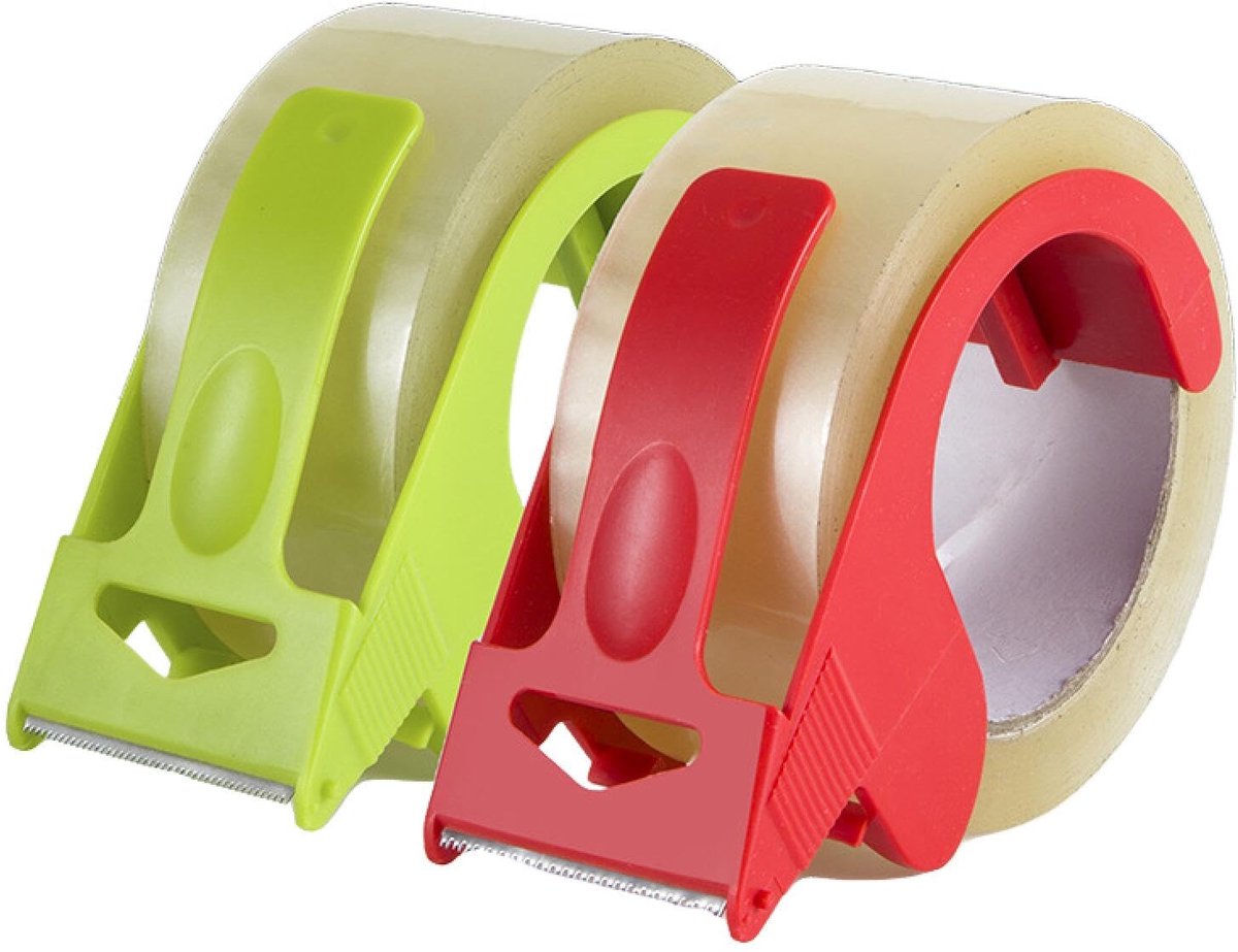 Heavy Duty Tape Dispenser - Ergonomisch ontwerp - Rood en Groen
