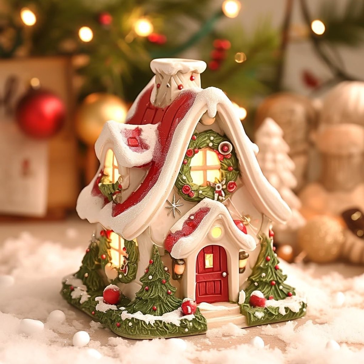 Kerst Cottage Rookhouder - Stijlvolle Decoratie voor Huis en Yoga