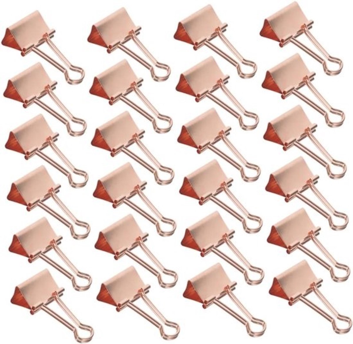 Metalen Binder Clips - Papierklemmen Kantoorklemmen - Documenten Organiseren - Sterke Klemkracht - 100 Stuks - Roségoud