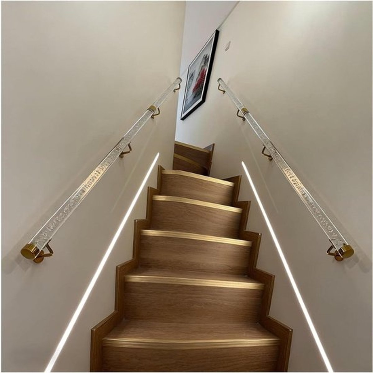Acryl Trapleuning - Wandleuning Balustrade - Veilige Trappen - Op Maat Gemaakt - 2.1 m - Transparant