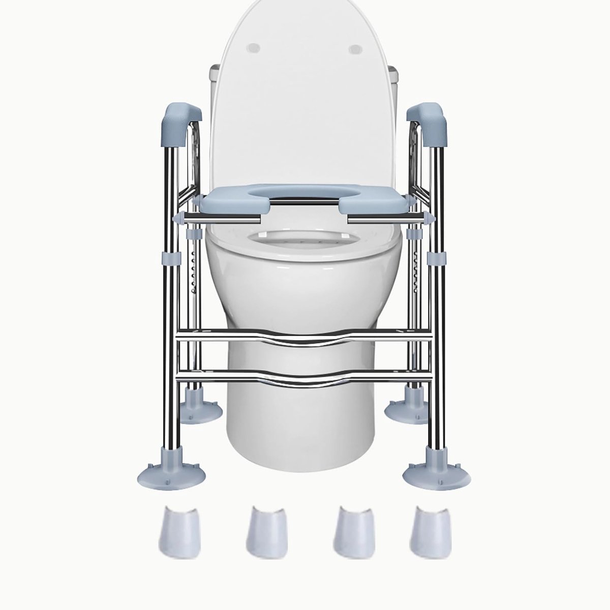 Verstelbare toiletverhoger voor volwassenen, antislip, zonder boren, ideaal voor ouderen, gehandicapten en zwangere vrouwen
