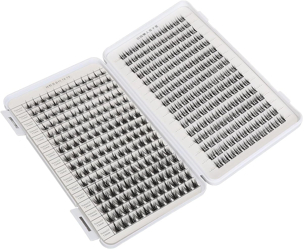Eyelash Clusters voor Verbeterde Wimperextensions | DIY Gemengde Wimpers voor een Natuurlijke Laagseffect | Draagbare Valse Wimpers voor Reizen, Dates en Evenementen
