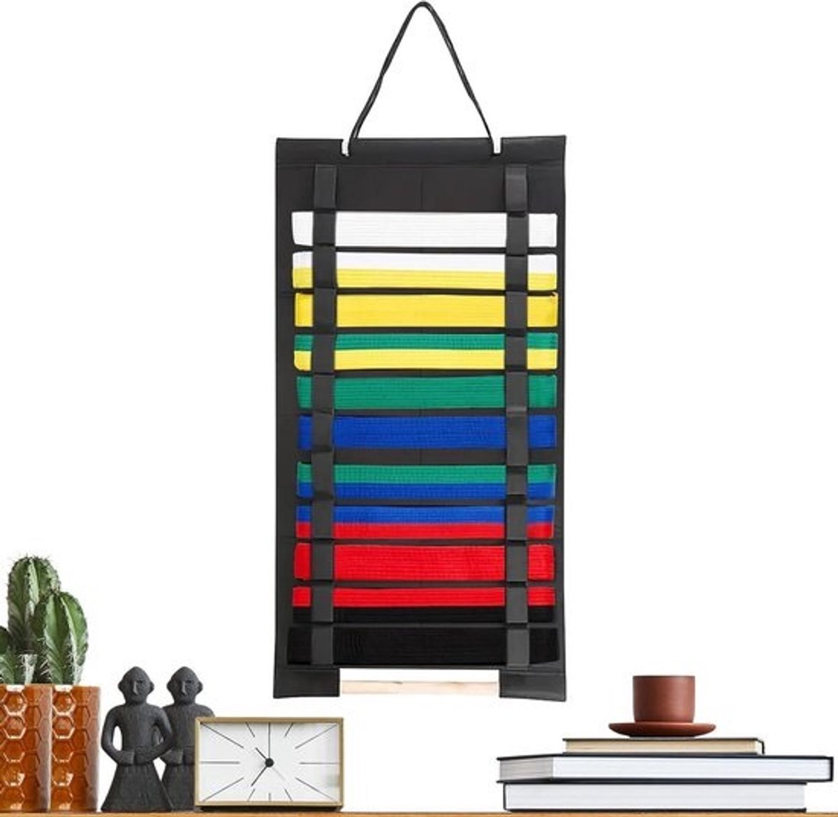 Riem Display - Vilt Organizer Houder - Vechtsport Opslag - Ruimtebesparend Ontwerp - Tot 12 Riemen - Enkele Attribuut