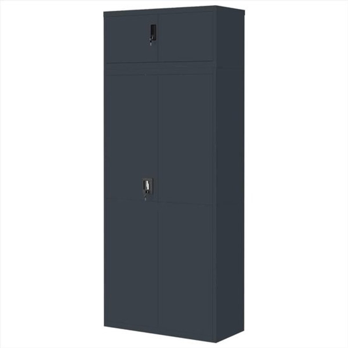 Archiefkast - Dossierkast Opbergkast - Kantoor Organiseren - Afsluitbaar Systeem - 90x40x220 cm - Antraciet