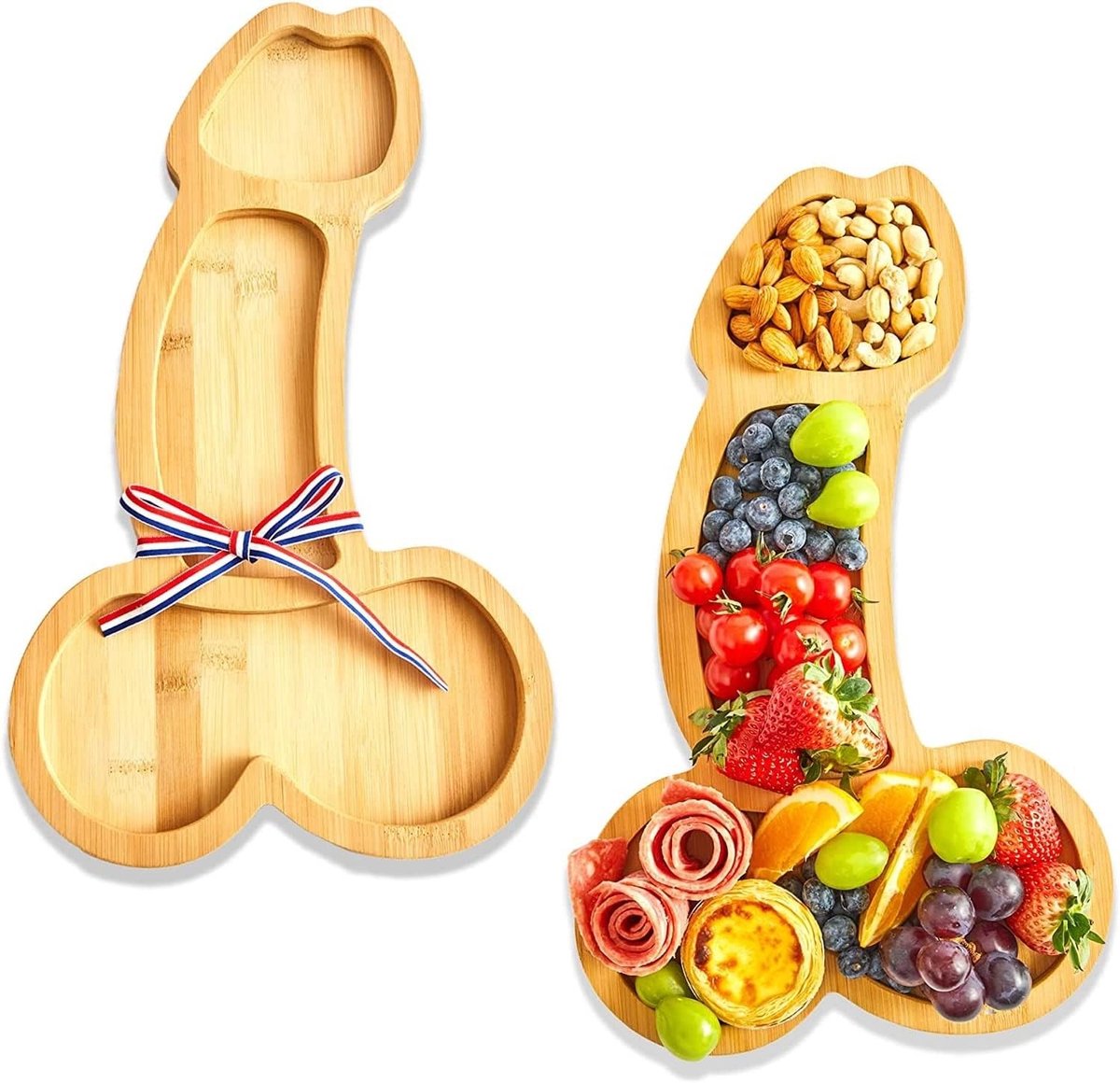 Houten Aperitiefplank voor BBQ Feest, Kaas- en Worstplank, Uniek Cadeau voor Culinaire Liefhebbers