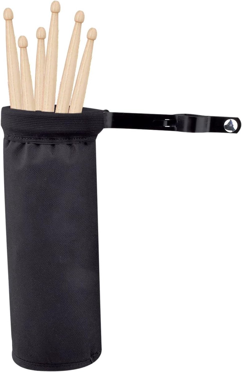 Drumstickhouder voor Drumstel met Klem en Nylon Tas voor Tot 10 Paar Stokken en Accessoires