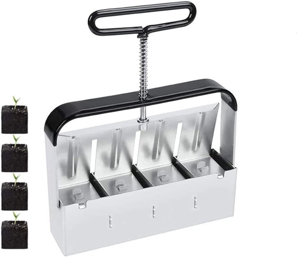 Rode Pot Press voor Planten, 2 Inch Handgereedschap met Antislip Handvat voor Tuinieren en Verplanten, Ideaal voor Kweek en Groenteteelt
