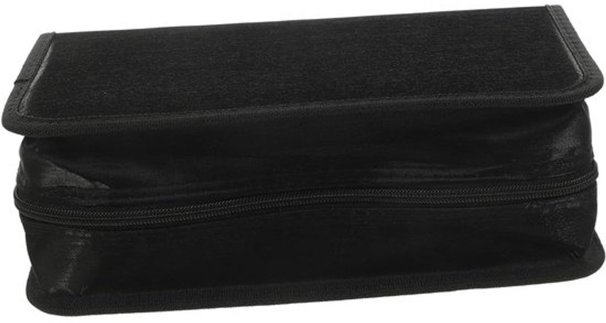 CD Tas - Opberghoes Schijfjes - Cd's Organiseren - Robuuste Constructie - 28.5x16x9CM - Zwart