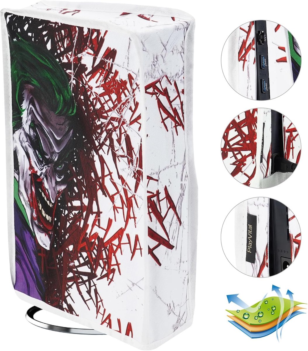 Stofhoes Verticaal - Geschikt voor PS5 Slim Disc Edition - Nylon
