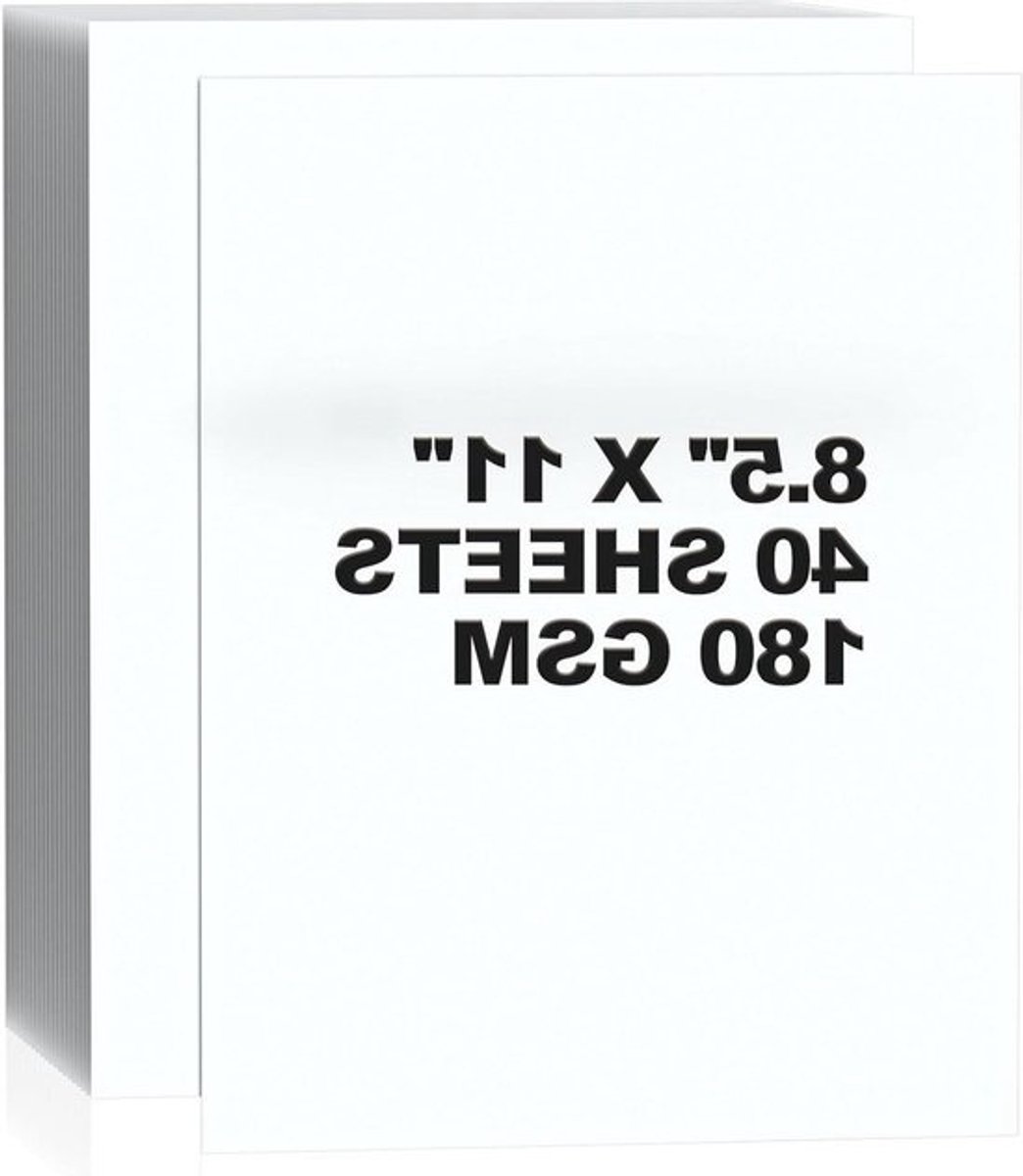 Karton Papier Wit - Wit Karton Dik Papier - Knutselen en Printen - 180 g/m² Dik
