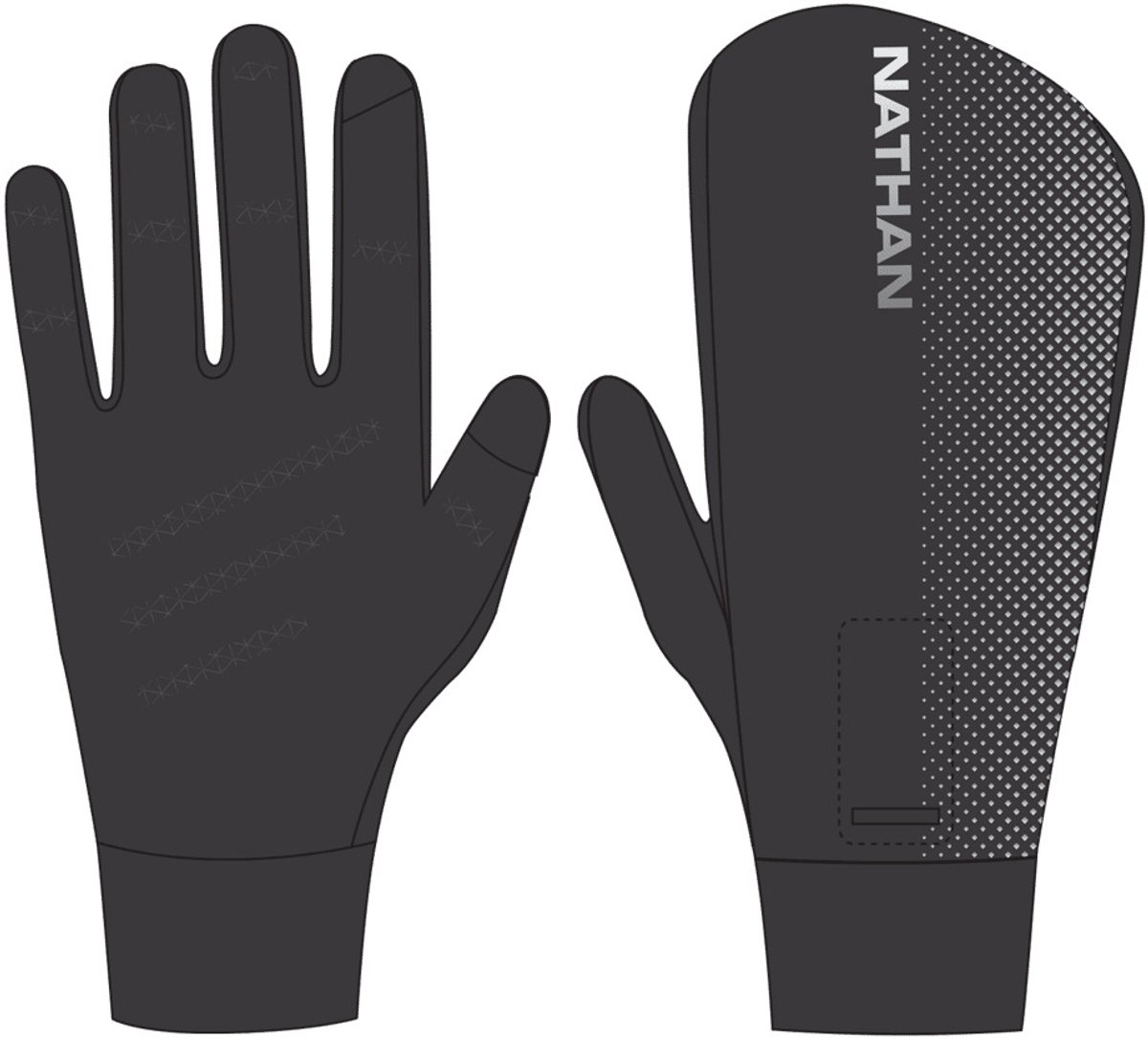 Convertibele reflecterende handschoenen Nathan HyperNight