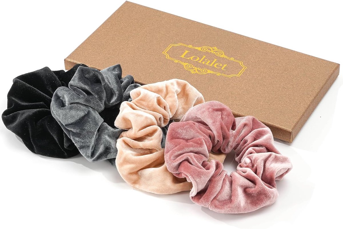 Thijox - Fluwelen haarelastiekjes Scrunchies voor Dames & Meisjes - Zachte Elastische Paardenstaart-Houders - Haaraccessoires voor Feest, Dagelijks Ge