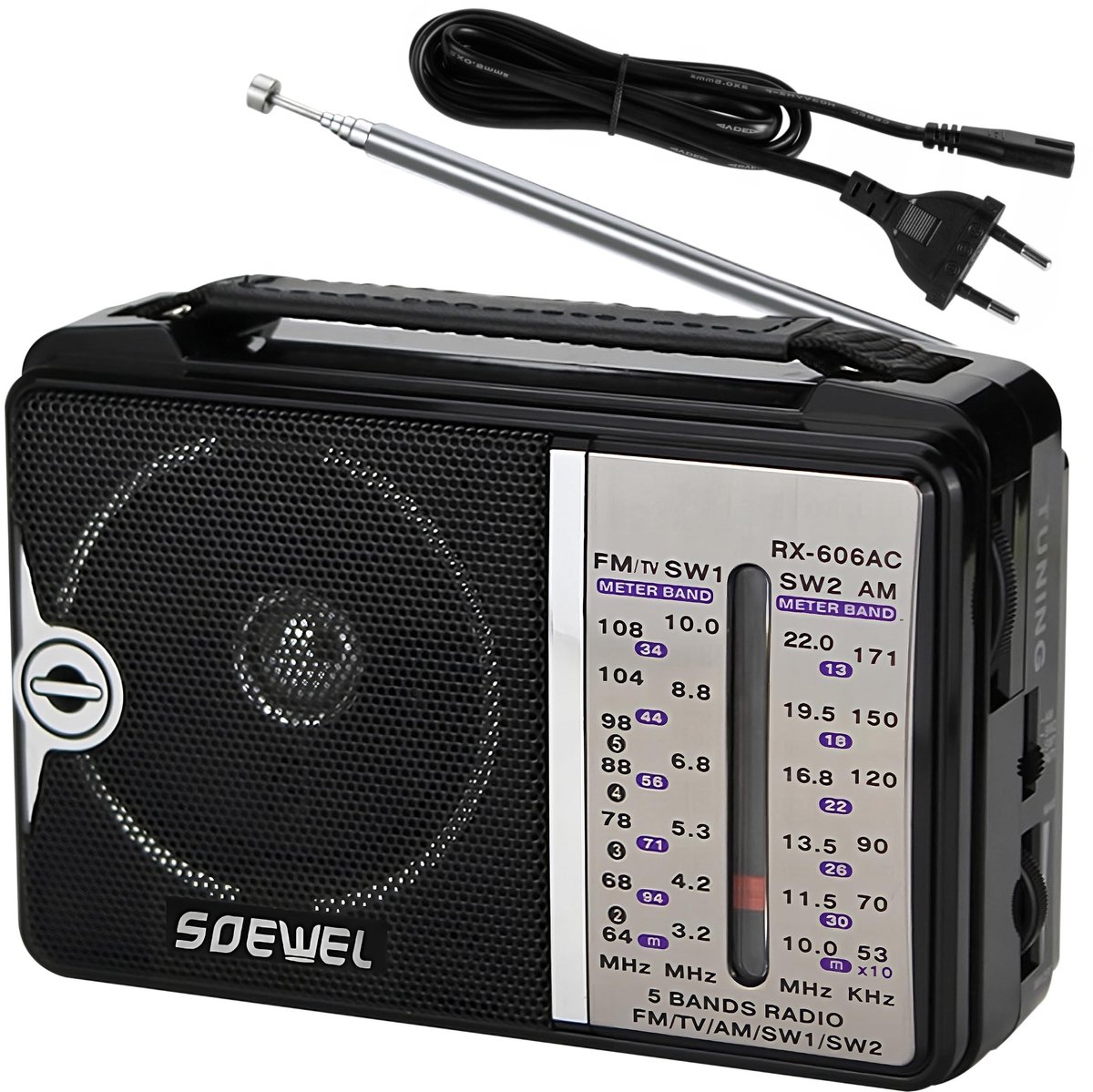 Dailygoods- Draagbare Radio Hoog Volume - Retro Radio - Transistor Radio - Mini Radio - Draagbare Radio op Batterijen - 3 Frequenties AM/FM/SW - Retroradio