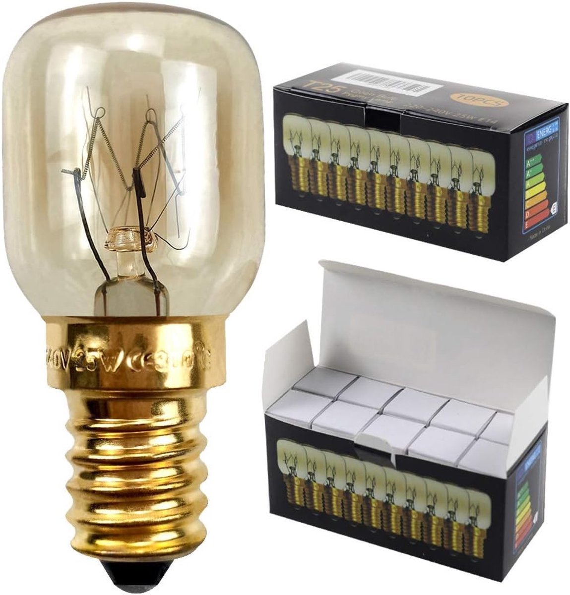 E14 schroefdoplampjes 25W - 300 graden - magnetron/oven geschikt - ideaal voor zoutlampen - ShopVlot