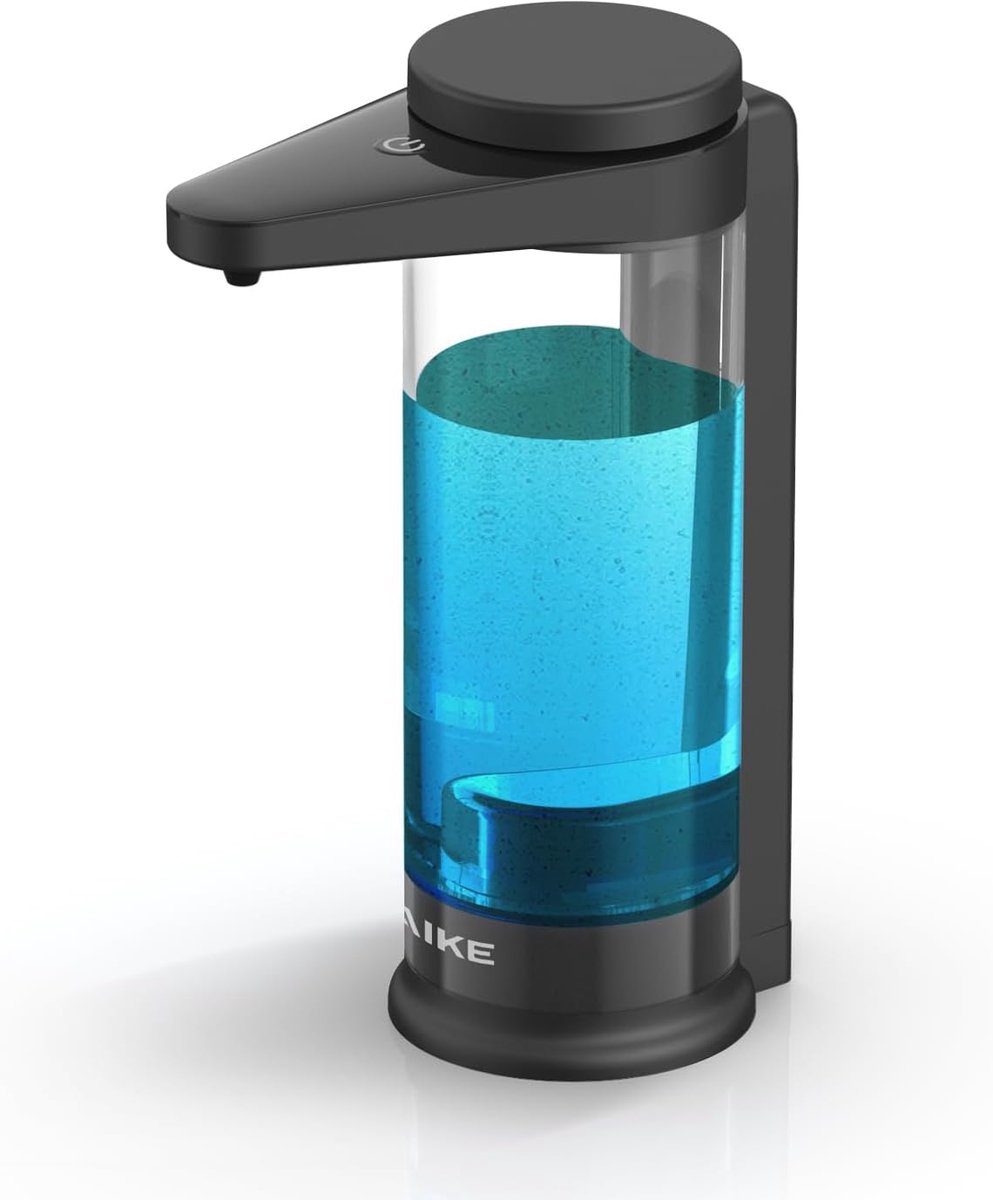Thijox - Automatische Zeepautomaat Touchless 500ML - Oplaadbare Handzeepdispenser met USB-kabel - Regelbaar Vermogen voor Keuken en Badkamer - Zwart