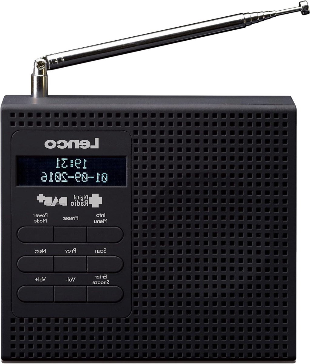 Draagbare Radio - Wekker Klokradio - Ontspannen Wakker Worden - DAB+ Ontvangst - 13.5 x 12 cm - Zwart