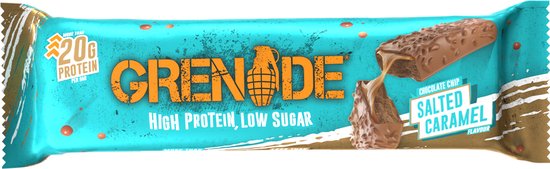 Grenade - High Protein, Low sugar - Protein bar - Choc Chip Salted Caramel - 21g eiwit - 12 x 60g - Eiwitreep - Diverse smaken — afbeelding 3