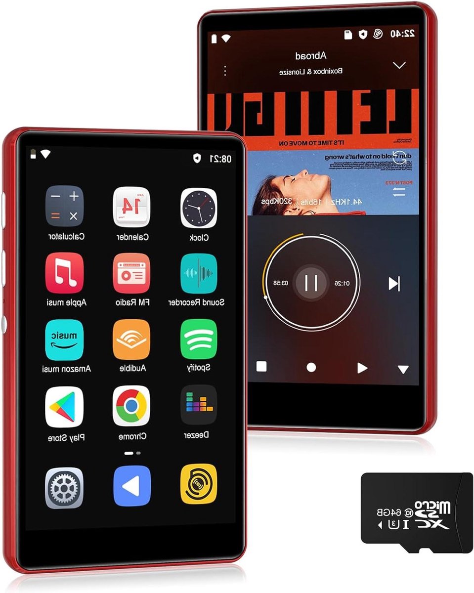 MP3 Speler - Muziekspeler - Muziek Luisteren - Met Bluetooth en WiFi - 80 GB Opslag - Zwart