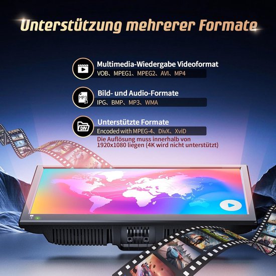Mini TV DVD-speler - Draagbare televisie - Kamperen en Reizen - Ingebouwde DVD-speler - 16 inch - Zwart — afbeelding 2