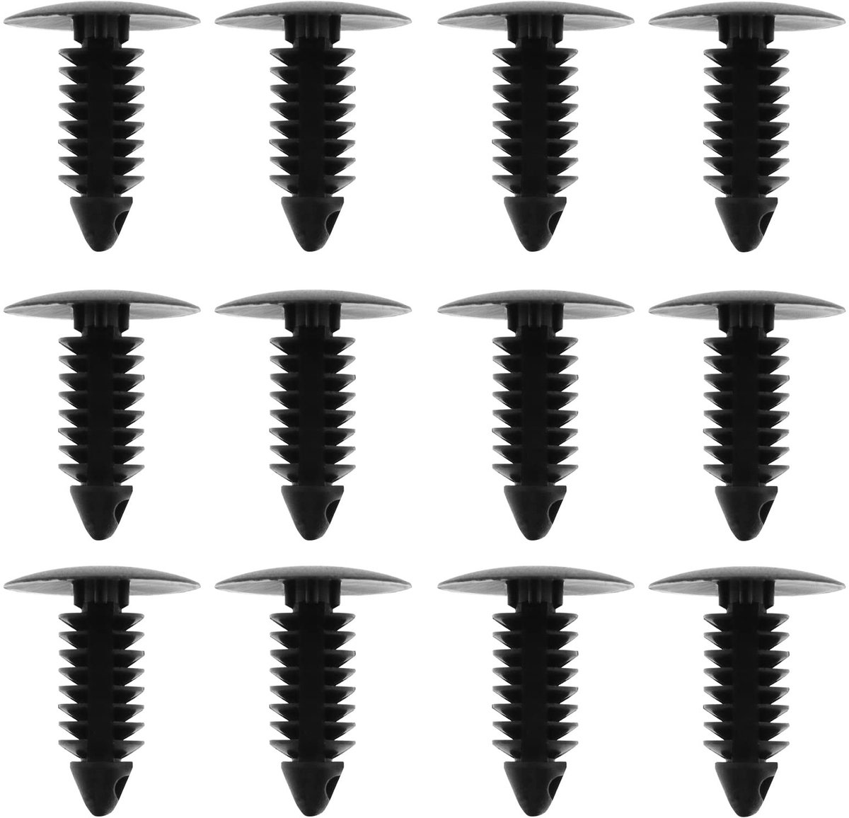 Dailygoods- Trim Clips 100 Stuks - Bevestigingsclips Auto - Kunststof - Voor 7,5mm Gat - Hoofd Diameter 17,5mm - Hoogte 22,5mm - Duurzaam