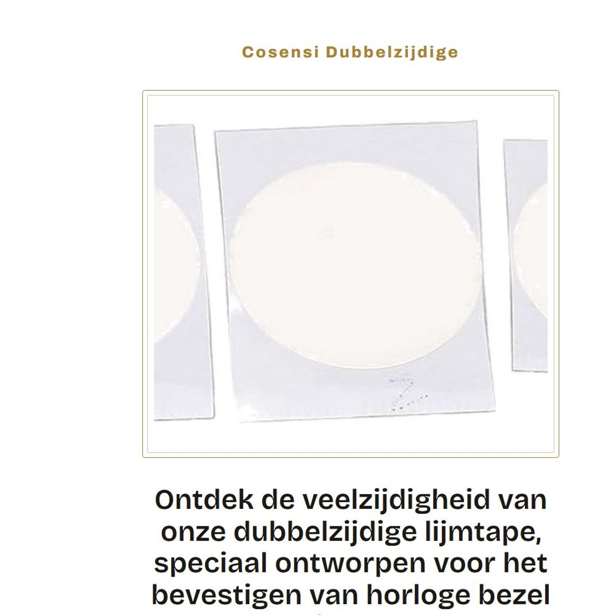 Dailygoods- Dubbelzijdige Tape Extra Sterk - 3 Stuks - Hittebestendig tot 204°C - Bezel Tape - Voor Horloge - Geschikt voor Keramiek/Aluminium - Horloge Lijm