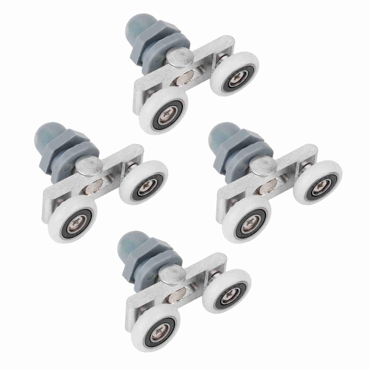 Dailygoods- Wielen set van 4 - Douchecabine wieltjes - Duurzaam - Geluidsarm - Vuurvast - Robuust materiaal - Schuifdeurwielen