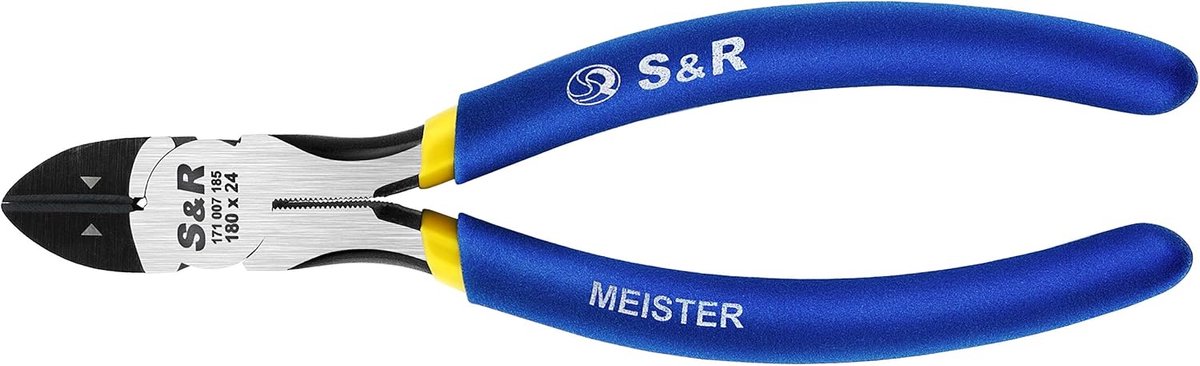 SnelShoppen - VDE Zijsnijder 160 mm Diagonale Tang - Professionele Kniptang, Kabelschaar, Draadtang met Scherpe Snijvlakken - Universele Wire Cutter e