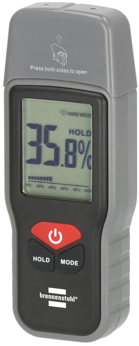 SnelShoppen - Vochtmeter FM-01 voor Hout en Bouwmaterialen - LCD-display, Hold-functie, Automatische Uitschakeling, Ideaal voor Klussen en Vervangen