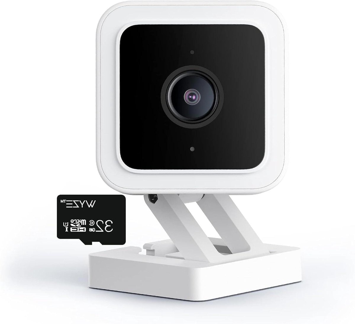 Beveiligingscamera Binnen Buiten - Slimme Camera - Huisbewaking - Kleur Nachtzicht - 32GB SD Kaart - Wit