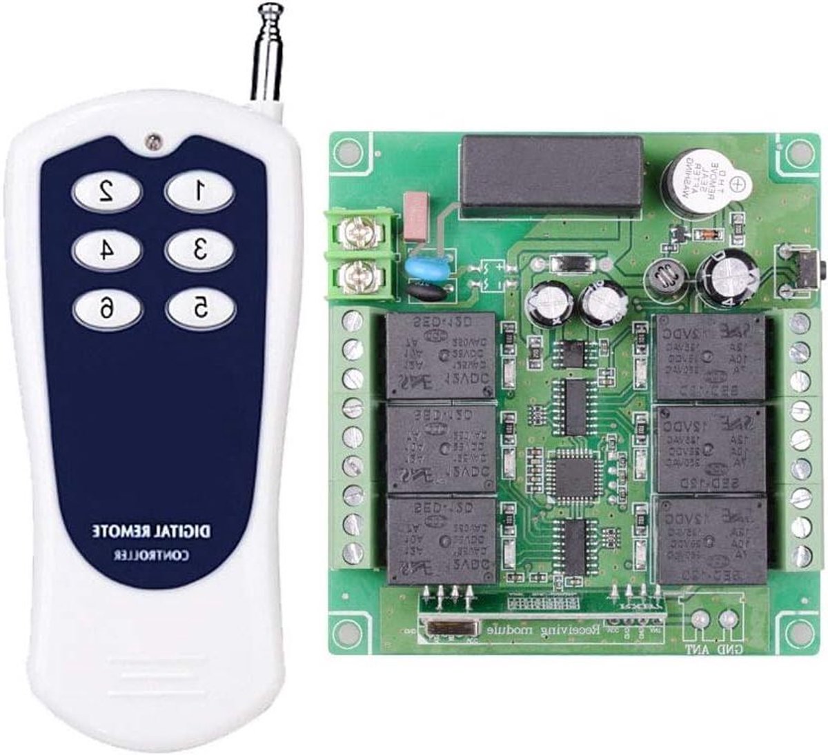 Draadloze Ontvanger - Afstandsbediening Switch - Apparaten Besturen - Relais Output - 20-200 Meter Bereik - Wit