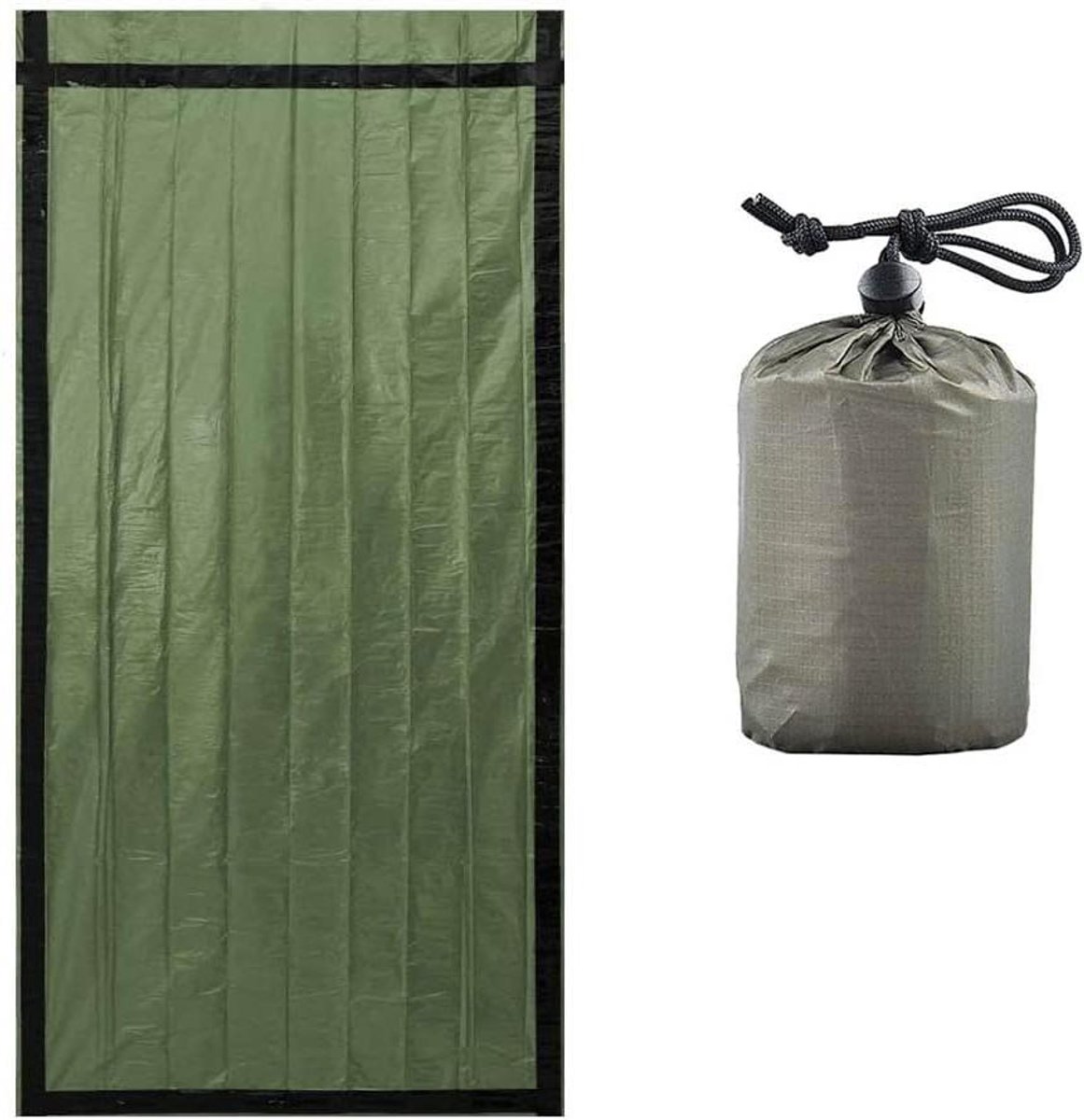 Nood Slaapzak - Survival deken - Outdoor avontuur - Ultralicht waterdicht - 210 x 90 cm - Groen