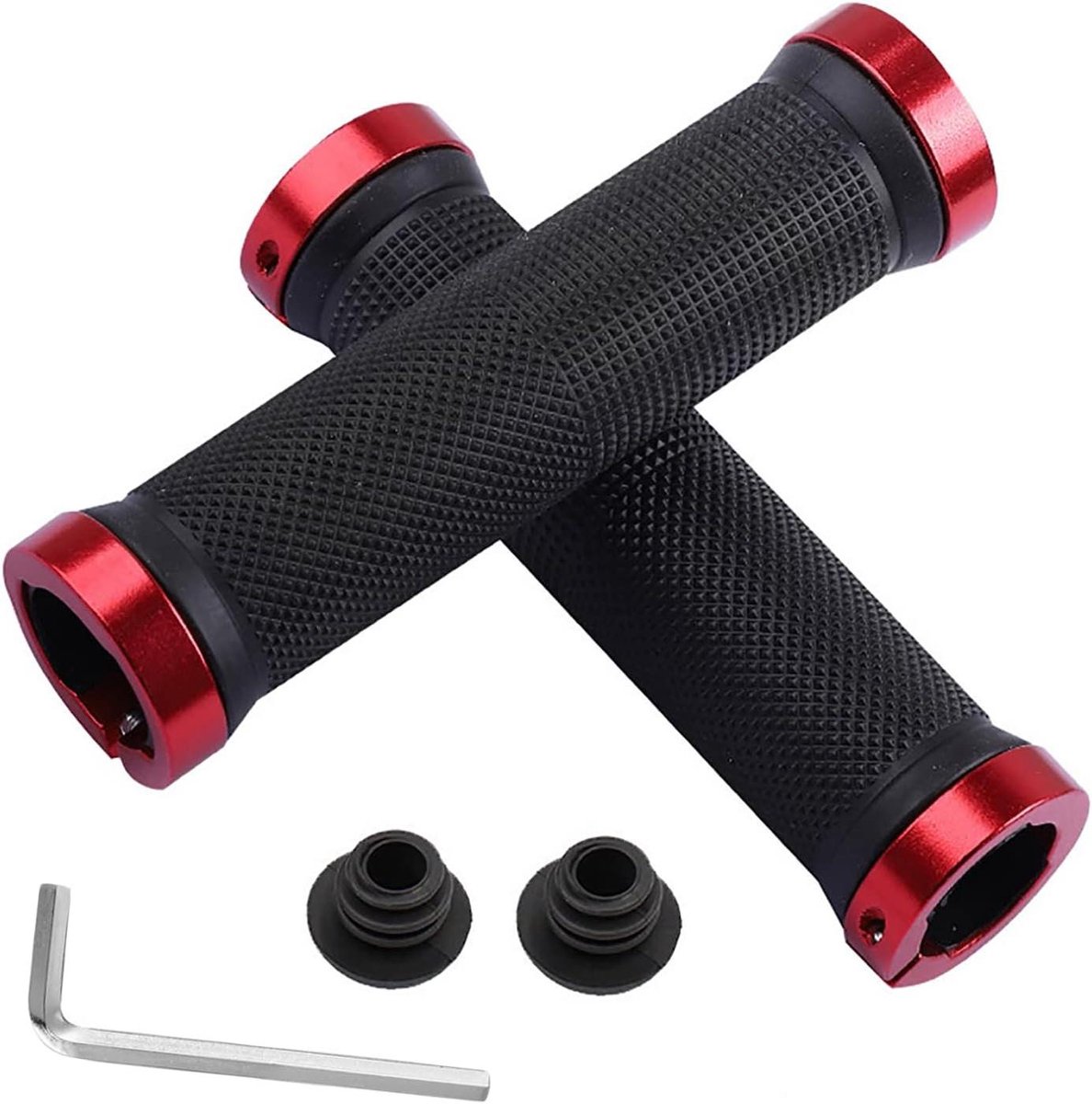Fiets Handvatten - Stuur Handvatten - Comfortabel Fietsen - Ergonomisch Ontwerp - 130 mm Lengte - Rood