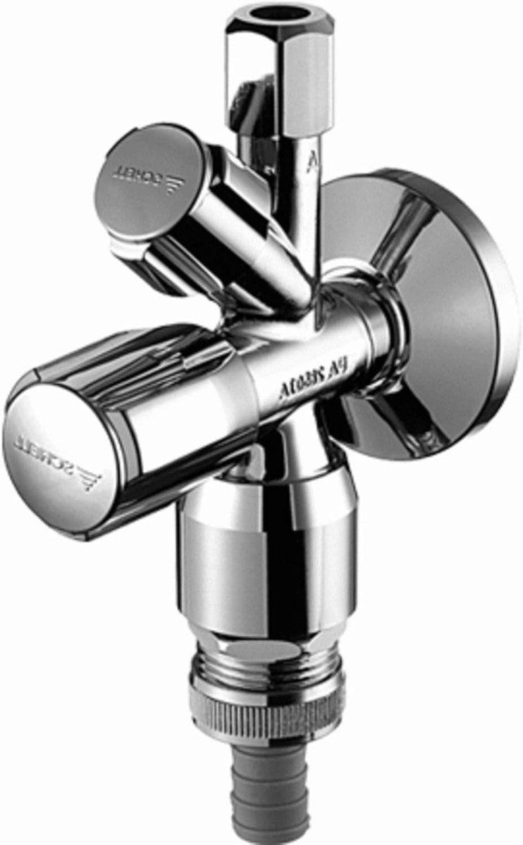Hoekstopkraan - Combinatiekraan - Apparaten Aansluiten - Met Terugslagklep - G 1/2 inch - Chroom
