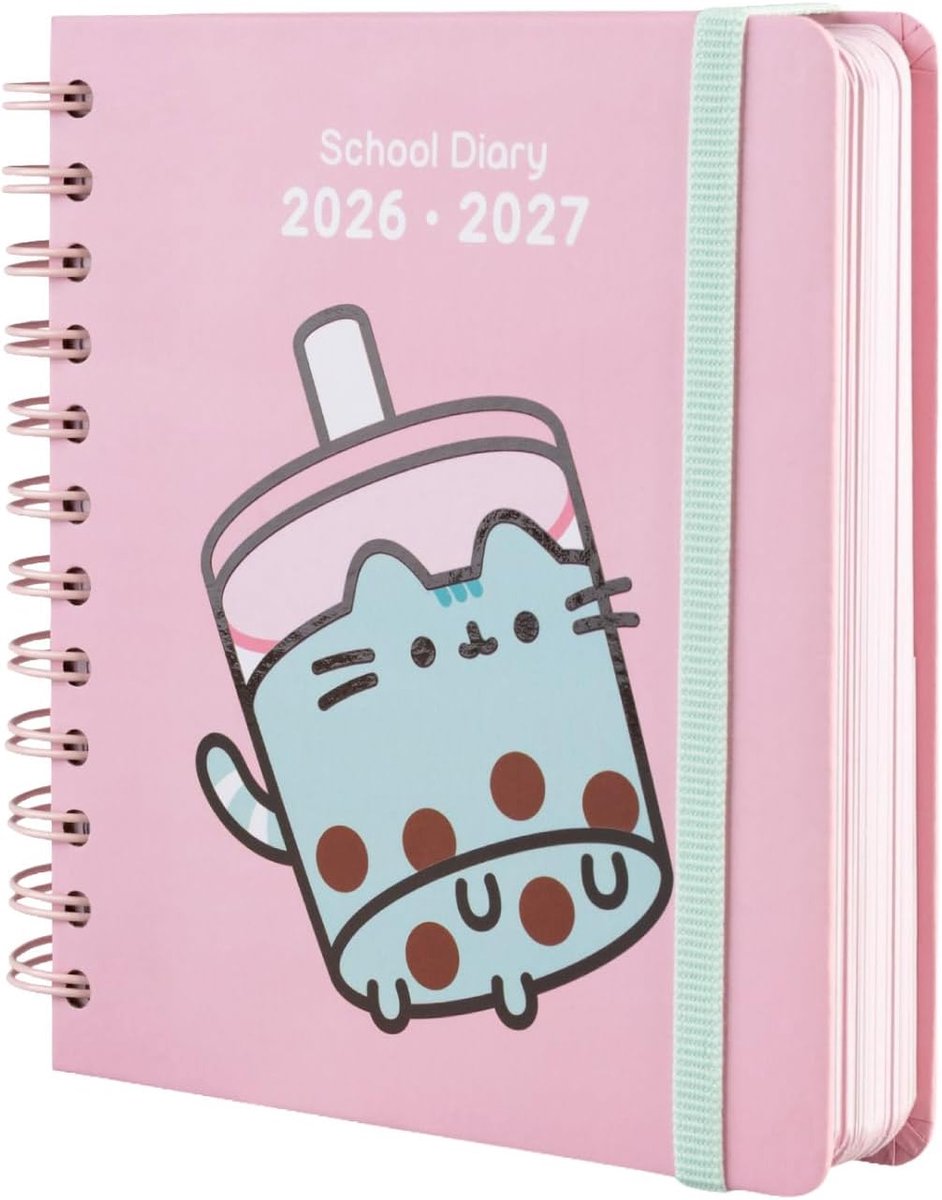 SnelShoppen - Academische Agenda 2026-2027 Dag per Pagina - Planner voor Studenten - Pusheen Kattenliefhebbers - Back to School - Perfecte Organizer -